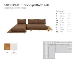 Sticks Platform Pre-configured Sofa - Setup 3 -Danish Design Store 0000 sticks3