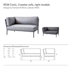 Conic Pre-configured Sofa - Setup 2 -Danish Design Store 0001 2seaterright abc5ae34 04ef 43ce bfe8 6503fe6908dc