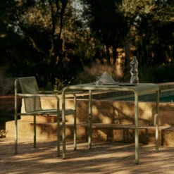 Ferm LIVING Dapple Armchair 33 Ferm LIVING Dapple Armchair -Danish Design Store 0001 FermLiving SS25 DappleTable 80x80 TeaGreen 1104270689 DappleChairWithArms TeaGreen 1104270685