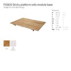 Sticks Platform Pre-configured Sofa - Setup 1 -Danish Design Store 0003 platformbase