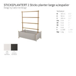 Sticks Outdoor Planter W/ Rack -Danish Design Store 0005 sticksplanterwithrack