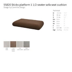 Sticks Platform Pre-configured Sofa - Setup 1 -Danish Design Store 0006 11 2seatcushion