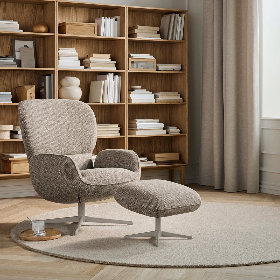 Ripon Footstool - 4-Star Base - Grey Lacquered Steel 22 Ripon Footstool - 4-Star Base - Grey Lacquered Steel - Image 20