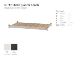 Sticks Outdoor Bench W/ Planter -Danish Design Store 0007 sticksplanterbench