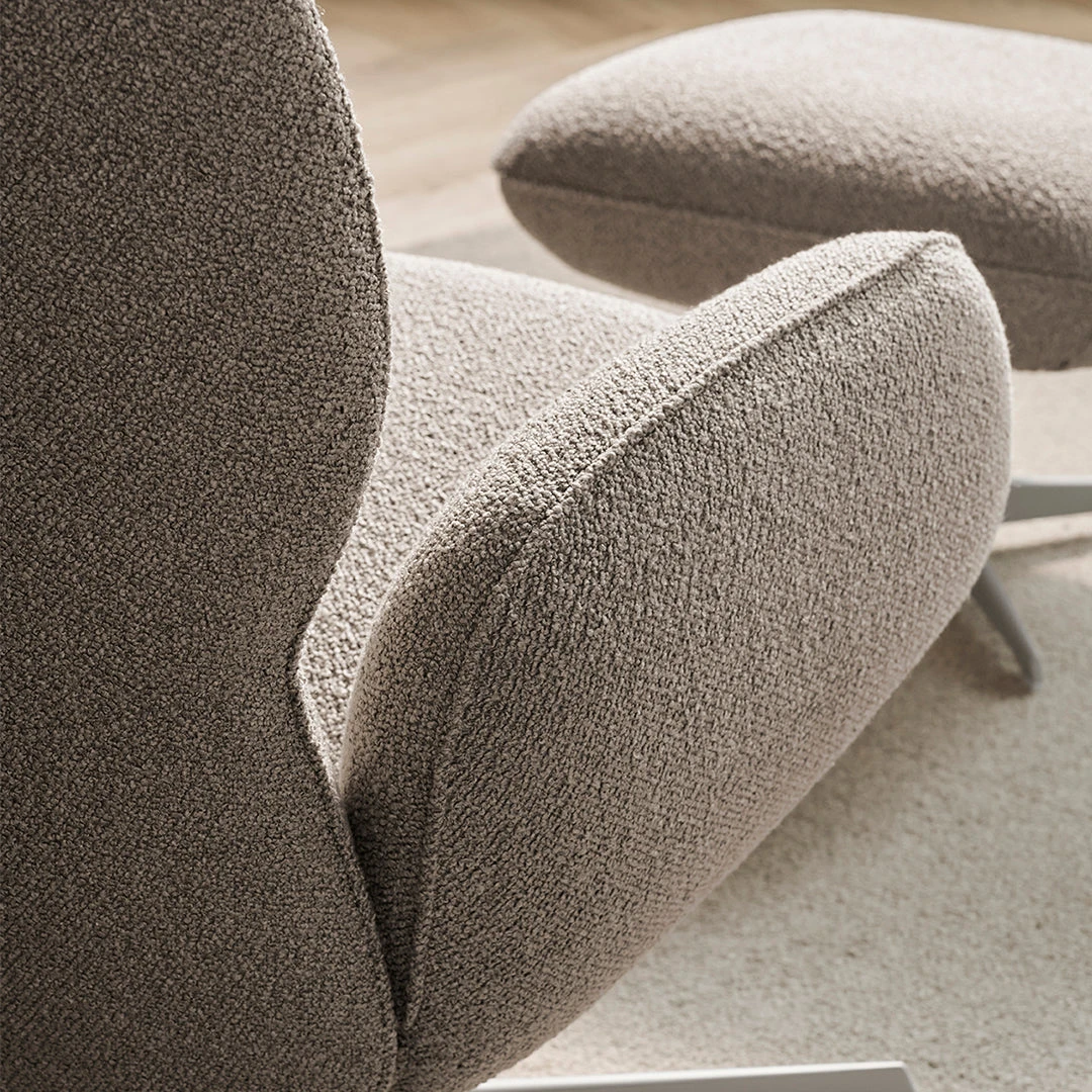 Ripon Footstool - 4-Star Base - Grey Lacquered Steel 20 Ripon Footstool - 4-Star Base - Grey Lacquered Steel - Image 18