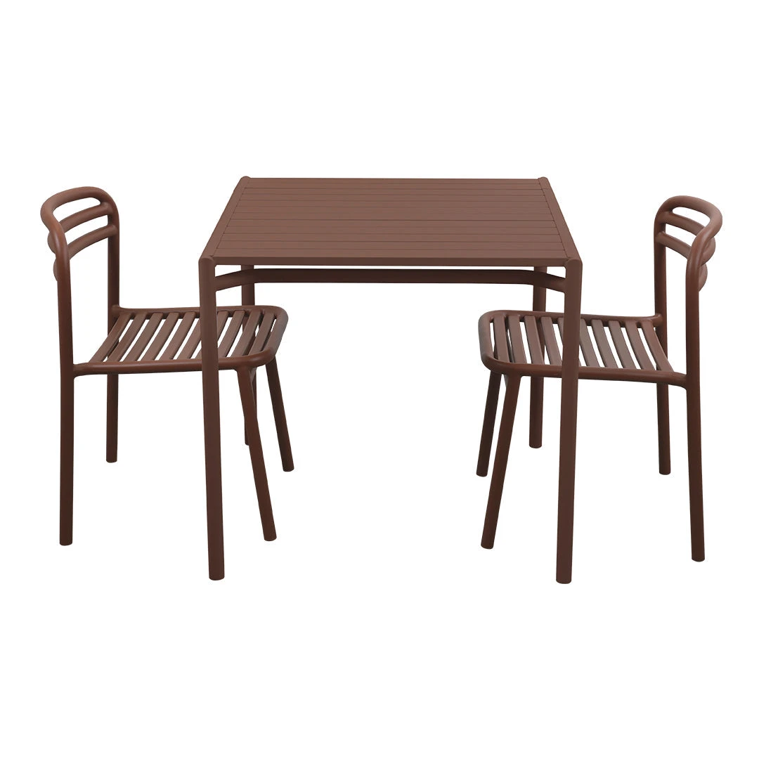 Bliss Square Dining Table Set W/ Side Chairs 4 Bliss Square Dining Table Set W/ Side Chairs - Image 2