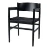 Mater Nestor Dining Armchair 2 Mater Nestor Dining Armchair -Danish Design Store 08104 Nestor BlackBlackPapercord Front
