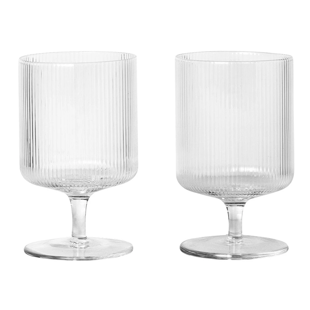Ferm LIVING Ripple Wine Glass - Set Of 2 3 Ferm LIVING Ripple Wine Glass - Set Of 2