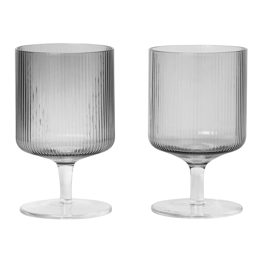 Ferm LIVING Ripple Wine Glass - Set Of 2 4 Ferm LIVING Ripple Wine Glass - Set Of 2 - Image 2