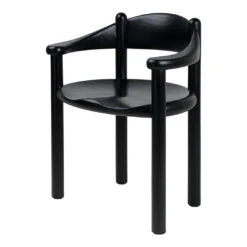 Gubi Daumiller Dining Armchair -Danish Design Store 10128867 F3Q Daumiller Dining Armchair Black Stained