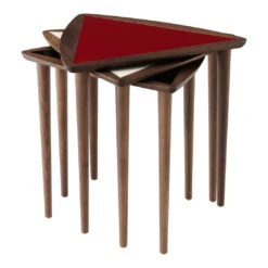 Umanoff Nesting Side Table 23 Umanoff Nesting Side Table -Danish Design Store 1187379 Umanoff Nesting Side Table Walnut Burgundy stacked c4f3d208 63c6 4463 b830 5034527aa23d