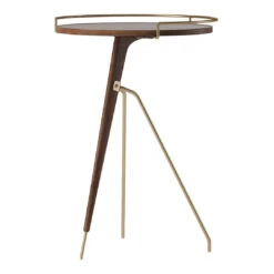 Umanoff Side Table -Danish Design Store 1189879 Umanoff Side Table 60 Brushed Brass Walnut Angle 26f04a26 45bd 46c6 85fe a14cfd803ac5
