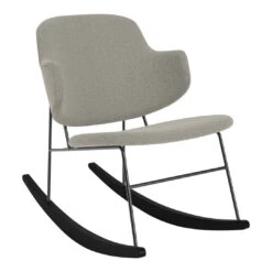 The Penguin Rocking Chair - Fully Upholstered -Danish Design Store 1231001 000400ZZ Penguin Rocking Chair Fully Uph ReWool 218 Angle dd799b51 598c 434b a0da 8cbfb72a3229