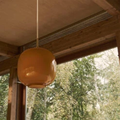 Louis Poulsen VL 45 Radiohus Pendant -Danish Design Store 1 0015 SS25 VL45 Radiohus Pendant Asnaes Amber Close UP 2 OFF 834577d8 098a 4a61 97b6 301c34248ca7