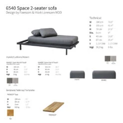 Space Pre-configured Sofa - Setup 2 -Danish Design Store 2 SEATER WITH SIDE PLATE