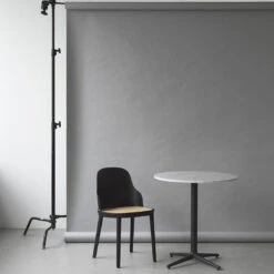Normann Copenhagen Allez Round Outdoor Cafe Table -Danish Design Store 2021 Allez Chair Molded Wicker Seat Black Allez Table 02