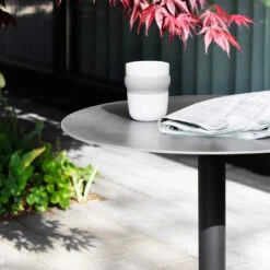 Normann Copenhagen Allez Round Outdoor Cafe Table -Danish Design Store 2021 Allez Table 3L Steel H75 O60cm Obi Cup 01