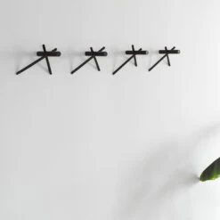 Normann Copenhagen Sticks Hooks - Set Of 2 (Order Quantity: 6) -Danish Design Store 2022 Sticks Hooks Black 03