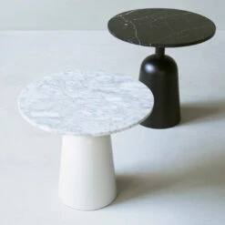 Normann Copenhagen Turn Table - Height Adjustable -Danish Design Store 2022 Turn Table Black Marble White Marble Group 01