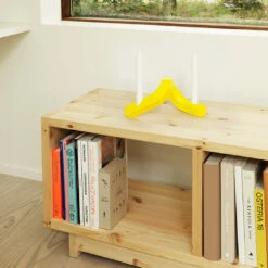 Normann Copenhagen Crooked Candlestick Two (Order Quantity: 2) 32 Normann Copenhagen Crooked Candlestick Two (Order Quantity: 2) -Danish Design Store 2023 Crooked Candlestick Two Yellow Plank Bookcase Low 02