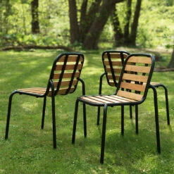 Normann Copenhagen Vig Outdoor Dining Chair -Danish Design Store 2023 Vig Chair Wood Black Group 02