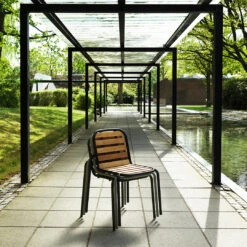 Normann Copenhagen Vig Outdoor Dining Chair -Danish Design Store 2023 Vig Chair Wood Group Stacking