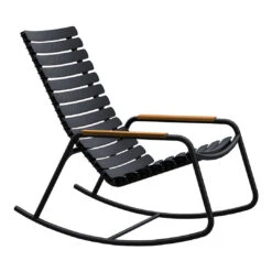 ReCLIPS Outdoor Rocking Chair -Danish Design Store 22303 2024 03 ReCLIPS Rocking Black Bamboo low res