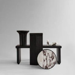 101 COPENHAGEN Trumpet Side Table -Danish Design Store 223093 Arch amp 223094 Trumpet Marble Mood 1