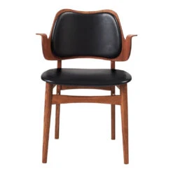 Warm Nordic Gesture Chair - Seat & Back Upholstered 24 Warm Nordic Gesture Chair - Seat & Back Upholstered -Danish Design Store 2405014 warmnordic diningchairs gesture teak stained seat back black leather dyed
