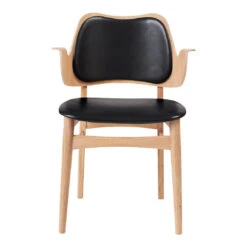 Warm Nordic Gesture Chair - Seat & Back Upholstered 21 Warm Nordic Gesture Chair - Seat & Back Upholstered -Danish Design Store 2405020 warmnordic diningchairs gesture oak oiled seat back black leather dyed