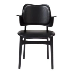 Warm Nordic Gesture Chair - Seat & Back Upholstered 25 Warm Nordic Gesture Chair - Seat & Back Upholstered -Danish Design Store 2405031 warmnordic diningchairs gesture black laquered seat back black leather dyed