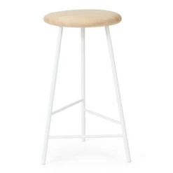Warm Nordic Pebble Bar / Counter Stool -Danish Design Store 2505006 warmnordic furniture pebble steel white seat ash h61 696x696 964822da b619 4ac3 903b 5c62a290be4d