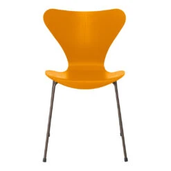 Fritz Hansen Series 7 Chair 3107 - Color -Danish Design Store 3107 Series 7 Burnt Yellow Coloured Ash Brown Bronze Base
