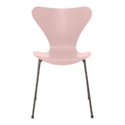 Fritz Hansen Series 7 Chair 3107 - Color -Danish Design Store 3107 Series 7 Pale Rose Coloured Ash Brown Bronze Base