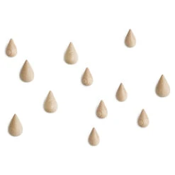 Normann Copenhagen Dropit Hooks - Set Of 2 (Order Quantity: 4) -Danish Design Store 331540 Dropit Hooks Nature Group