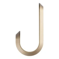 Normann Copenhagen Curve Mini Hook - Set Of 2 (Order Quantity: 6) 29 Normann Copenhagen Curve Mini Hook - Set Of 2 (Order Quantity: 6) -Danish Design Store 331572 Curve Hook Mini 2pcs Matt Gold 02 kopi