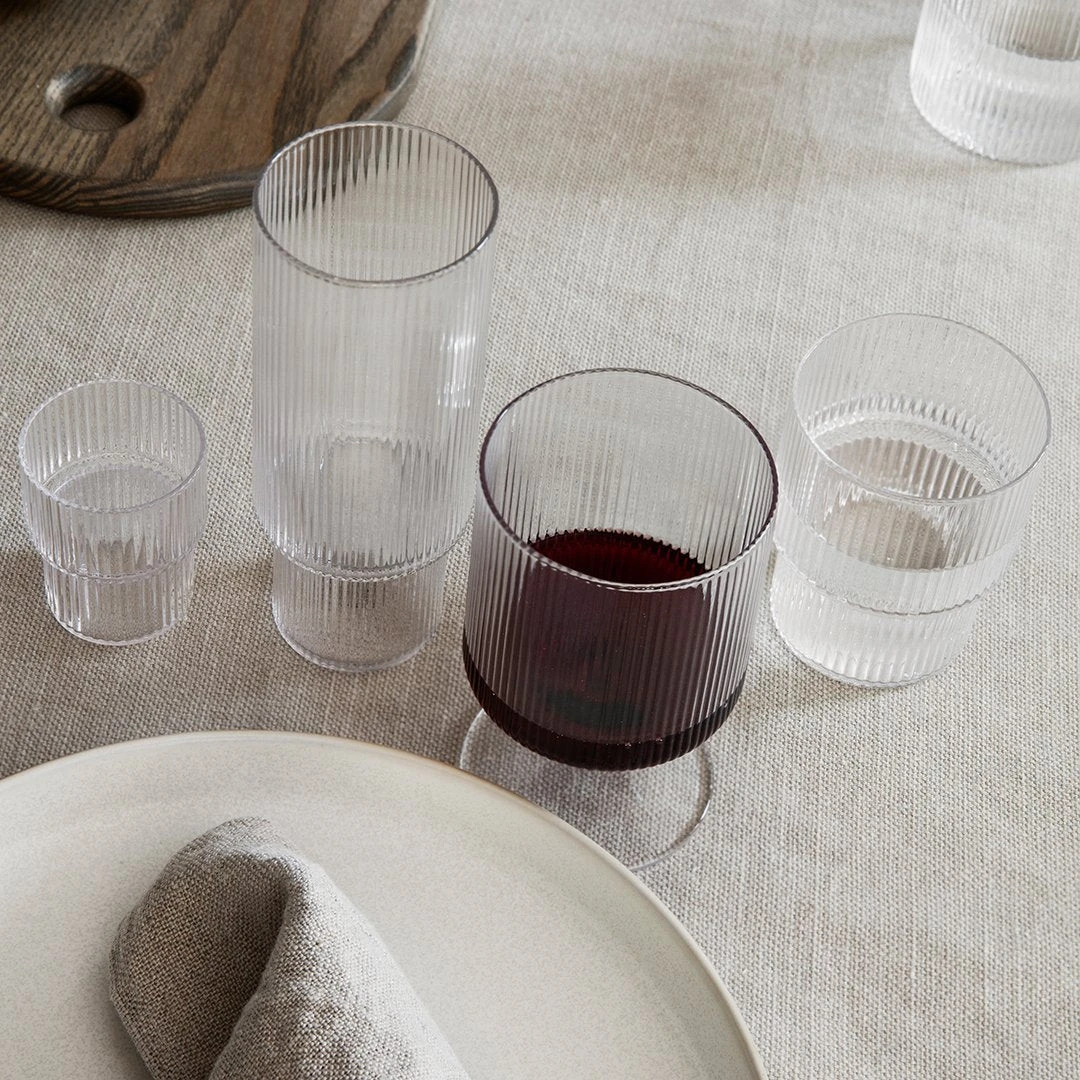 Ferm LIVING Ripple Small Glass - Set Of 4 5 Ferm LIVING Ripple Small Glass - Set Of 4 - Image 3