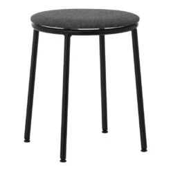 Normann Copenhagen Circa Stool - Upholstered 22 Normann Copenhagen Circa Stool - Upholstered -Danish Design Store 506076 Circa Stool 45cm Uph Black Steel MLF16 01 kopi