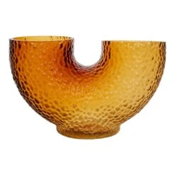 AYTM Arura Glass Vase 25 AYTM Arura Glass Vase -Danish Design Store 506770633085 ARURA Low glass vase Amber L34xW14xH19 CM