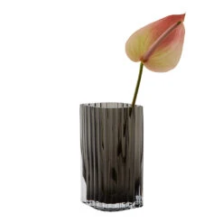 AYTM Folium Vase - Small (Order Quantity: 4) 27 AYTM Folium Vase - Small (Order Quantity: 4) -Danish Design Store 508580050088 FOLIUM vase Black L12 6xW8 2xH20 CM WITH FLOWER