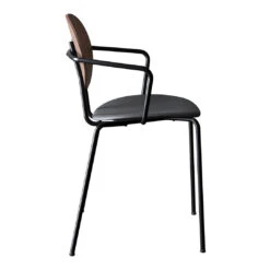 Piet Hein Chair W/ Armrest - Seat Upholstered 28 Piet Hein Chair W/ Armrest - Seat Upholstered -Danish Design Store 5130400 001 Piet Hein Stol w Arm Walnut Ultra Black Brown 41590 Side