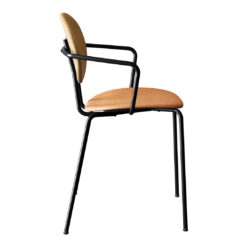 Piet Hein Chair W/ Armrest - Fully Upholstered 28 Piet Hein Chair W/ Armrest - Fully Upholstered -Danish Design Store 5741 574 Piet Hein Stol w Arm Black Frame Full Upholstered Ultra Brandy 41574 Side