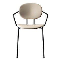Danish Design Store 29 Danish Design Store -Danish Design Store 5741 584 Piet Hein Stol w Arm Black Frame Full Upholstered Ultra Earth 41584 Front