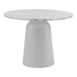 Normann Copenhagen Turn Table - Height Adjustable -Danish Design Store 605750 Turn Table Marble White 01