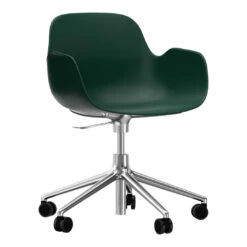 Normann Copenhagen Form Armchair - 5W Swivel Base W/ Gaslift 38 Normann Copenhagen Form Armchair - 5W Swivel Base W/ Gaslift -Danish Design Store 606144 Form Armchair Swivel 5W Gaslift Green Alu 1