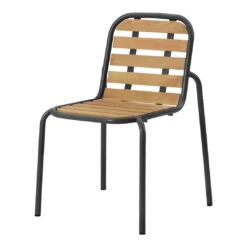 Normann Copenhagen Vig Outdoor Dining Chair -Danish Design Store 608023 Vig Chair Wood Black 01