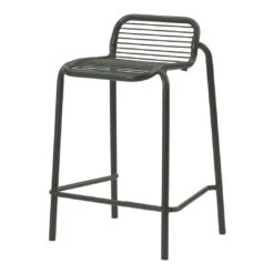 Normann Copenhagen Vig Outdoor Counter Stool -Danish Design Store 608048 Vig Barstool 65 Dark Green 01