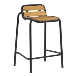 Normann Copenhagen Vig Outdoor Counter Stool -Danish Design Store 608049 Vig Barstool 65 Wood Black 01