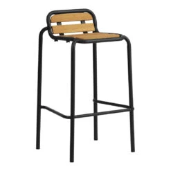 Normann Copenhagen Vig Outdoor Bar Stool -Danish Design Store 608055 Vig Barstool 75 Wood Black 01