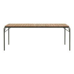 Normann Copenhagen Vig Outdoor Dining Table 22 Normann Copenhagen Vig Outdoor Dining Table -Danish Design Store 608066 Vig Table 90 200 Wood Dark Green 02